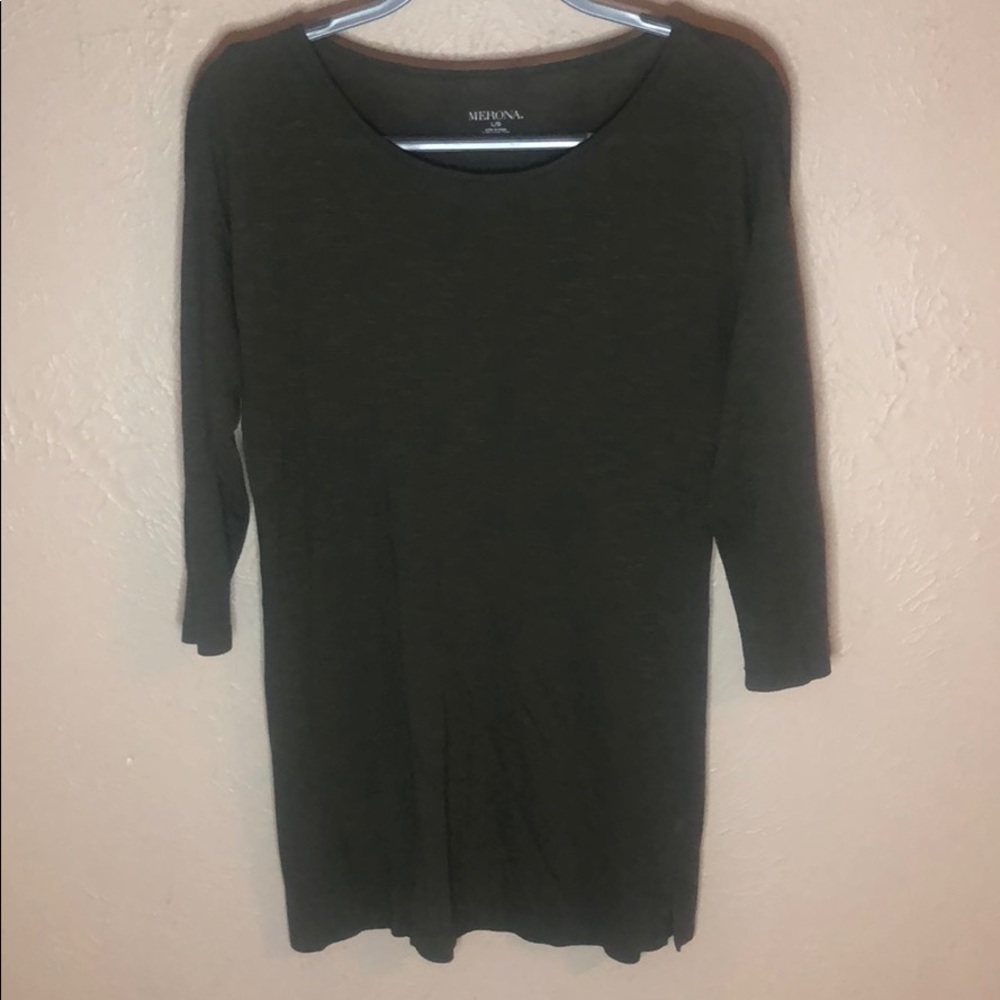 3/4 Sleeve Green Tunic